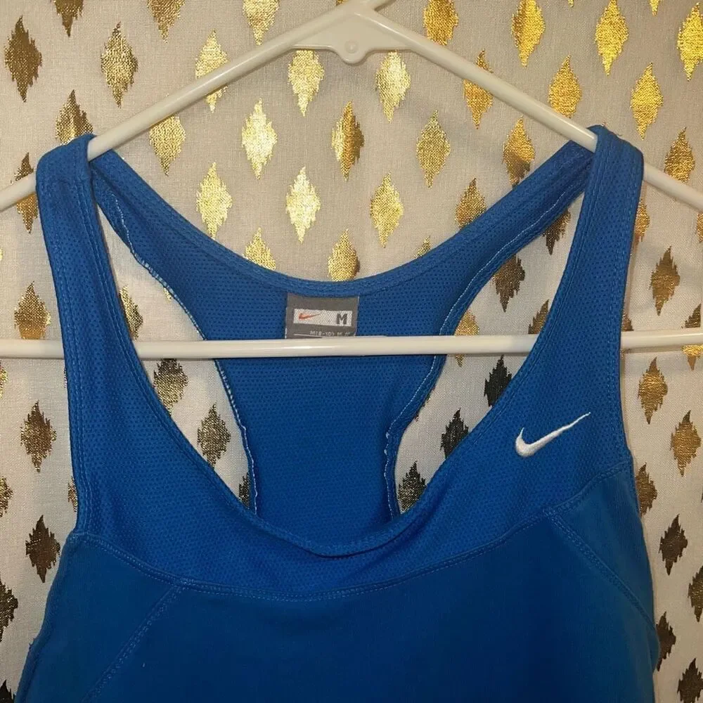 Nike racer back workout tank top royal blue size M